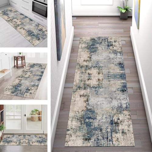 Teppich Läufer Flur Küche rutschfest Waschbar Schmutzfangmatte 80X240CM Teppichläufer Kücheläufer Blau Braun Teppichmatte Meterware Wohnzimmer Schlafzimmer Esszimmer Flurteppich Schmutzfangteppich Teppich Läufer Flur Küche rutschfest Waschbar Schmutzfangmatte 80X240CM Teppichläufer Kücheläufer Blau Braun Teppichmatte Meterware Wohnzimmer Schlafzimmer Esszimmer Flurteppich Schmutzfangteppich von SGLGSTORE