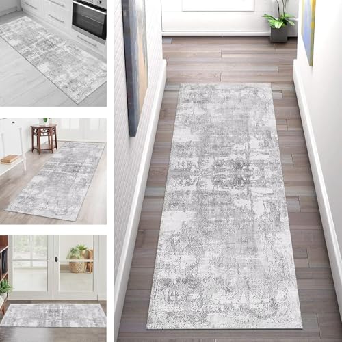 Teppich Läufer Flur Küche rutschfest Waschbar Schmutzfangmatte 80X300CM Teppichläufer Kücheläufer Grau Teppichmatte Meterware Wohnzimmer Schlafzimmer Esszimmer Flurteppich Schmutzfangteppich Teppich Läufer Flur Küche rutschfest Waschbar Schmutzfangmatte 80X300CM Teppichläufer Kücheläufer Grau Teppichmatte Meterware Wohnzimmer Schlafzimmer Esszimmer Flurteppich Schmutzfangteppich von SGLGSTORE