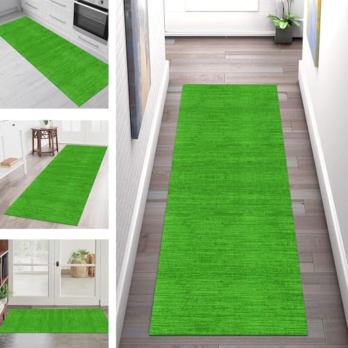 Teppich Läufer Flur Küche rutschfest Waschbar Schmutzfangmatte 80X500CM Teppichläufer Kücheläufer Grün Teppichmatte Meterware Wohnzimmer Schlafzimmer Esszimmer Flurteppich Schmutzfangteppich Teppich Läufer Flur Küche rutschfest Waschbar Schmutzfangmatte 80X500CM Teppichläufer Kücheläufer Grün Teppichmatte Meterware Wohnzimmer Schlafzimmer Esszimmer Flurteppich Schmutzfangteppich von SGLGSTORE