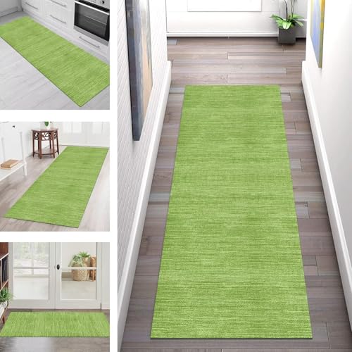 Teppich Läufer Flur Küche rutschfest Waschbar Schmutzfangmatte 80X500CM Teppichläufer Kücheläufer Grün Teppichmatte Meterware Wohnzimmer Schlafzimmer Esszimmer Flurteppich Schmutzfangteppich Teppich Läufer Flur Küche rutschfest Waschbar Schmutzfangmatte 80X500CM Teppichläufer Kücheläufer Grün Teppichmatte Meterware Wohnzimmer Schlafzimmer Esszimmer Flurteppich Schmutzfangteppich von SGLGSTORE