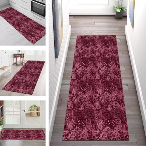 Teppich Läufer Flur Küche rutschfest Waschbar Schmutzfangmatte 90X140CM Teppichläufer Kücheläufer Rosa Teppichmatte Meterware Wohnzimmer Schlafzimmer Esszimmer Flurteppich Schmutzfangteppich Teppich Läufer Flur Küche rutschfest Waschbar Schmutzfangmatte 90X140CM Teppichläufer Kücheläufer Rosa Teppichmatte Meterware Wohnzimmer Schlafzimmer Esszimmer Flurteppich Schmutzfangteppich von SGLGSTORE