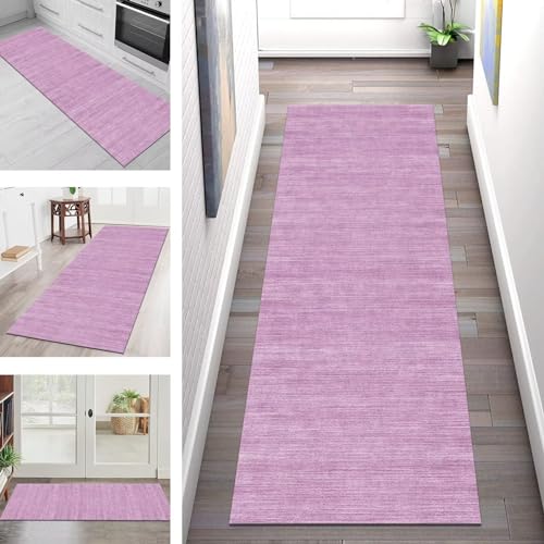 Teppich Läufer Flur Küche rutschfest waschbar Teppichläufer Lang 50X180CM Rosa Küchenläufer Flurteppich Meterware Korridor Tepiche Esszimmer Schlafzimmer Wohnzimmer Schmutzfangmatte Breit 40-120cm von SGLGSTORE