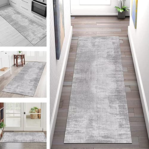 Teppich Läufer Lang Flur Küche Grau rutschfest Waschbar Küchenläufer Modern Teppichmatten 70X200CM Polyester Korridor Teppichläufer Flur Wohnzimmer Schlafzimmer Schmutzfangmatte Breite 40cm – 120cm von SGLGSTORE