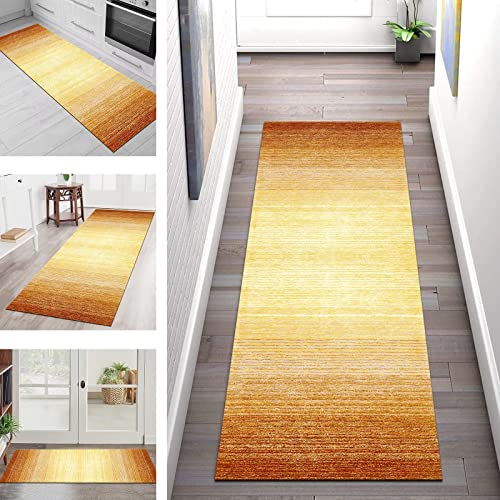 Teppich Läufer Lang Flur Küche rutschfest Waschbar Küchenläufer Modern Teppichmatten 120X350CM 3D Designer Polyester Korridor Teppichläufer Flur Wohnzimmer Schlafzimmer Schmutzfangmatte Küchenteppich von SGLGSTORE