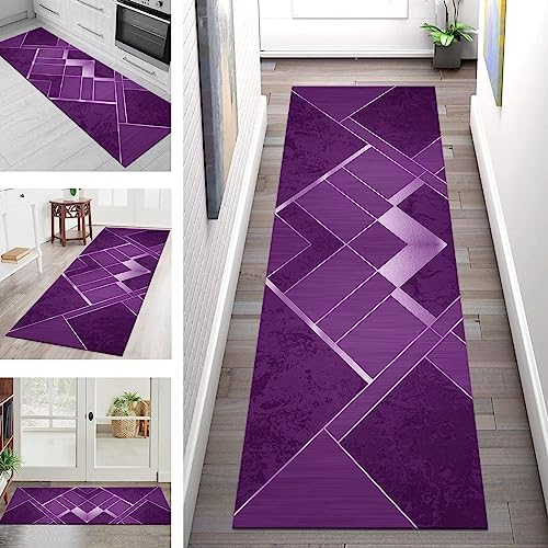 Teppich Läufer Lang Flur Küche rutschfest waschbar Korridor Tepiche Küchenläufer 40X120CM Modern Violett Teppichläufer Matte Meterware Kücheteppich Schlafzimmer Wohnzimmer Flurmatten Breit 40-120cm Teppich Läufer Lang Flur Küche rutschfest waschbar Korridor Tepiche Küchenläufer 40X120CM Modern Violett Teppichläufer Matte Meterware Kücheteppich Schlafzimmer Wohnzimmer Flurmatten Breit 40-120cm von SGLGSTORE