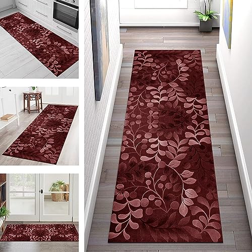 Teppich Läufer Lang Flur Küche rutschfest waschbar Korridor Tepiche Küchenläufer 70X250CM Rot Blumen Teppichläufer Matte Meterware Kücheteppich für Schlafzimmer Wohnzimmer Flurmatten Breit 40-120cm Teppich Läufer Lang Flur Küche rutschfest waschbar Korridor Tepiche Küchenläufer 70X250CM Rot Blumen Teppichläufer Matte Meterware Kücheteppich für Schlafzimmer Wohnzimmer Flurmatten Breit 40-120cm von SGLGSTORE