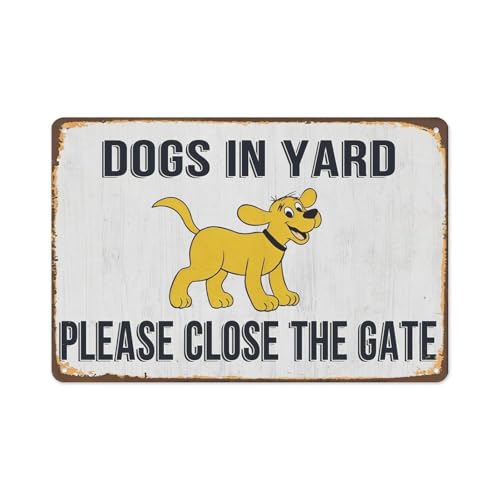 Metall-Blechschild, 30,5 x 20,3 cm, englische Aufschrift "Beware Of Dog", Plakat, Metallschild, Aufschrift "Please Keep Gate Closed", niedliche Hunde-Türschilder für draußen Metall-Blechschild, 30,5 x 20,3 cm, englische Aufschrift "Beware Of Dog", Plakat, Metallschild, Aufschrift "Please Keep Gate Closed", niedliche Hunde-Türschilder für draußen von SGMUHKSJH