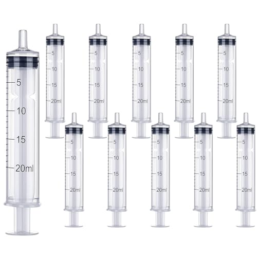 SGQTGIMU 10 Stück Spritze 20ml, Spritzen 20ml Plastikspritze Fütterungsspritze Einwegspritze für Tierfütterung, Pflanzenbewässerung und Labor-Einzeln Verpackte SGQTGIMU 10 Stück Spritze 20ml, Spritzen 20ml Plastikspritze Fütterungsspritze Einwegspritze für Tierfütterung, Pflanzenbewässerung und Labor-Einzeln Verpackte von SGQTGIMU