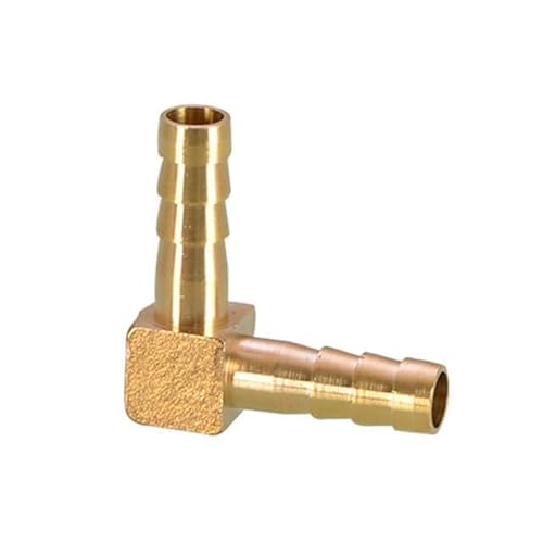 Armaturen Anschluss Kupfer Pagode Luft Kraftstoff Wasser Rohr Messing Barb Rohr Fitting Stacheldraht Joint Koppler Adapter for 6mm 8 10 12(Elbow,OD 10 MM) von SGREHJDR