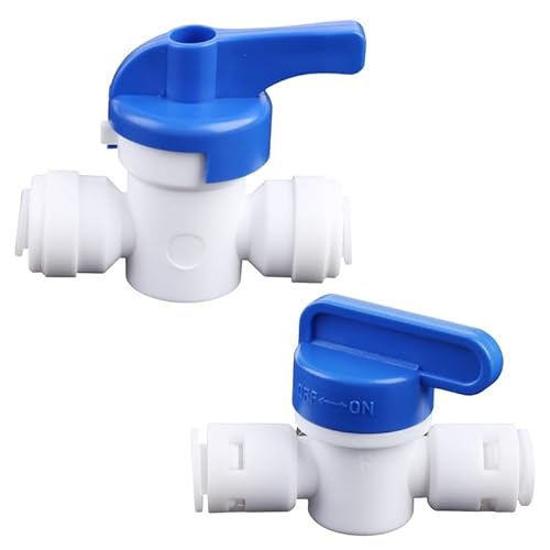 Umkehrosmose RO Feed Kunststoff Ball for Ventil 1/4 "Schlauch Schnell Kupplung Männlichen 3 Weg Wasserhahn Wasserfilter Tap C4DA von SGREHJDR
