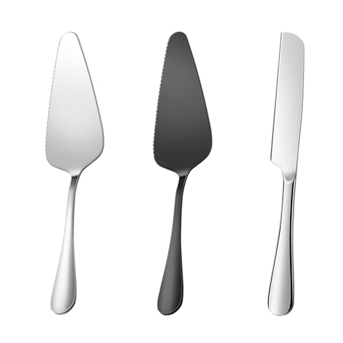 1-Teiliges Silberkuchenmesser Und 2-Teilige Pizza Spatel, Edelstahl-Kuchenmesser, Raut-Rust-Cremespatel, Küchenbackwerkzeuge. von SGSCFG