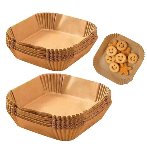 SGSCFG 100 Blätter Großer Backpapier Und 50 Blätter Mit Mittlerem Backpapier, Luftfritteuseöl-Absorbierender Papier, Luftfritteuse-Pergamentpapier, Backblechpapier, Hitzebeständiges Backpapier. von SGSCFG