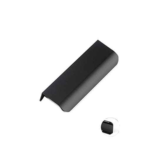 Möbelgriffe Schrankgriffe Küchengriffe Griffe Unsichtbare Griffe für Küchenschränke Griffleiste ?Möbelgriff Schlafzimmer, Badezimmer Schwarz (length 80mm) von SGSKEIEY