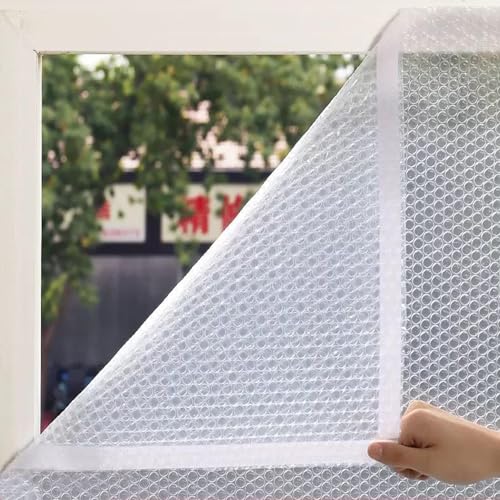 SGSKEIEY Winddicht Schalldicht Fenster-Isolierfolie Fensterabdeckungen,Kälte Draußen zu Halten Indoor Fenstertür Isolator-Kit Winter Fenster Isolationsset Kaltschutz (90x100cm/36x39in) von SGSKEIEY