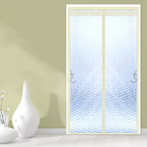 Winter Transparent Magnet Thermovorhang Kälteschutz Magnet Wärmeschutzvorhang für Winddicht Türen Isolier Schutz Vorhang Gegen Kälte und Hitze Türvorhang (85 x 185 cm) von SGSKEIEY