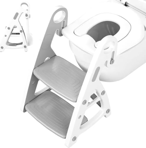 HAShipping Kinder Toilettensitz mit Treppe grau - WC Reduzierer - WC Reduzierer mit Treppe von SGSspecial