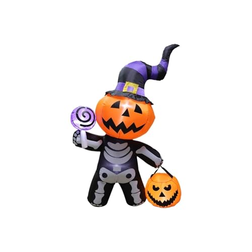 halloween decorations, Gruseliger 6FT Halloween Aufblasbarer Kürbisschädelkörper Outdoor-Dekorationen Blow Up Yard for Garten Rasen Party Dekor(EU) von SGYEPOCFQ