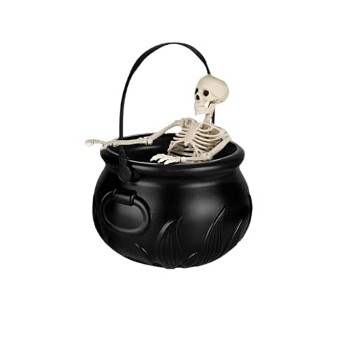 halloween decorations, Hexenkessel, Vintage-Dekor, schwarze Schüssel mit Diffusor, komplett, exquisiter Kessel, Partyzubehör, Halloween-Dekoration(25cm) von SGYEPOCFQ