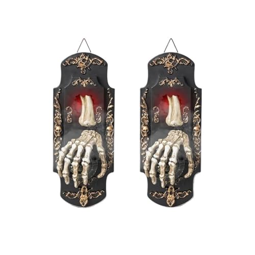 halloween decorations, Pro Halloween Türklingel Tech Bewegungssensor Spray Sound Lichteffekte Touch Induktion Programmierbare Schreckenszonen Spuk Essential(2PCS) von SGYEPOCFQ