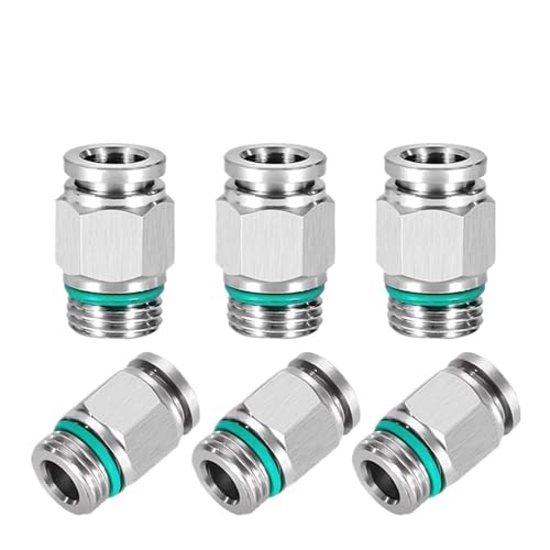 stainless steel connector, 50 STÜCKE 304 Edelstahl PC Pneumatische Schnellkupplung G Gewinde Rohr Wasser Gas M5 1/8 "1/4" 3/8 "1/2" BSP,for connectors(PC12-G03) von SGYEPOCFQ