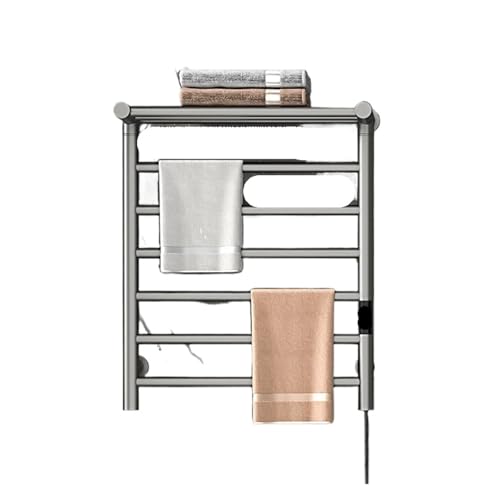 towel warmer, Badezimmerausstattung Temperatur-Zeitsteuerung Elektrisch beheizter Handtuchhalter Handtuchwärmer aus Edelstahl for Zuhause Elektrischer Handtuchhalter,for Bathroom, Built-in Timer(B-B_ von SGYEPOCFQ