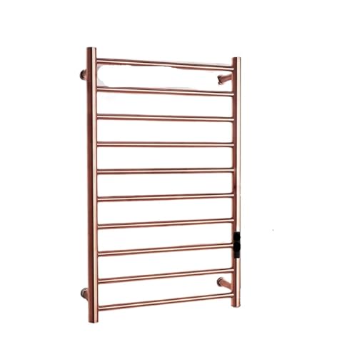 towel warmer, Elektrisch beheizter Handtuchhalter for das Badezimmer in Gold/Roségold. Handtuchwärmer aus Edelstahl 304. Versteckte/freiliegende Kabel. Beheizter Handtuchhalter.,for Bathroom, Built-i von SGYEPOCFQ