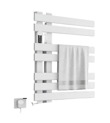 towel warmer, Elektrischer Handtuchhalter mit Heizung for das Badezimmer. Elektrischer Handtuchhalter mit Temperaturregelung und Zeitsteuerung. Handtuchtrockner mit Smart Touch und EU-Stecker, 220 V. von SGYEPOCFQ