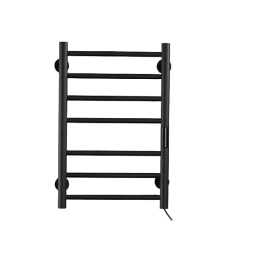 towel warmer, Schwarz/Weiß Badezimmer Elektrischer Handtuchwärmer Digitalanzeige Handtuchwärmer Versteckte/Freiliegende Drähte Elektrischer Handtuchhalter,for Bathroom, Built-in Timer(B-R_E W_US_220V von SGYEPOCFQ