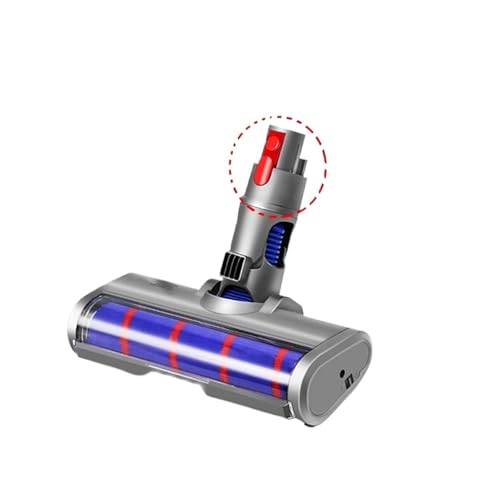 vacuum, Motorisiertes Bodenbürstenkopf-Werkzeug, kompatibel mit Dyson V6 V7 V8 V10 V11 V15 Staubsauger Soft Sweeper Roller Head Bodenbürsten-Ersatz,for Hardwood Floor & Carpet and Rug(Light Grey) von SGYEPOCFQ