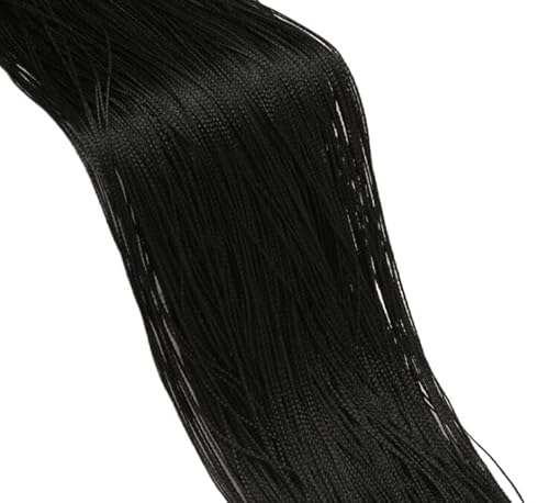 Fadenvorhang 3 x 2,6 m Lange Fadenvorhänge im Wohnzimmer, Trennlinie, Volant for Fenster, einfarbig, Hochzeitsfeier-Dekorationsvorhang Dekorative Gardine (Color : Black, Size : 3x2.6m) von SGYGHNI