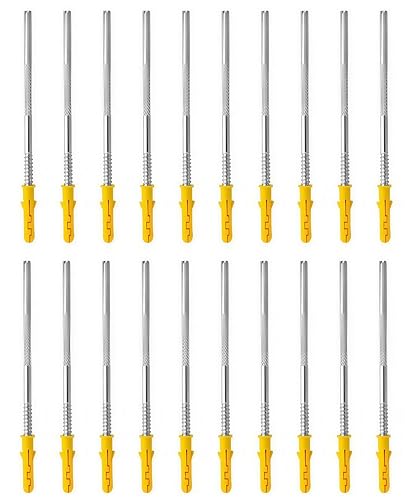 20 Stück Unsichtbare Regalhalterung, 6x130 mm Wandhalterung Regalbrett Halterung, Regalbodenträger, Tablarträger, Wandkonsole, Regalbodenhalter, Wandregal Halterung Unsichtbar von SGZQKZ