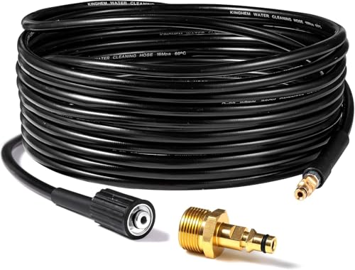 5 m Hochdruckreiniger-Ersatzschlauch für Kärcher K Serie Unterlegscheiben K2, K3, K4, K5, K7, Klick-Bajonett auf M22-14 mm Gewinde für Kärcher mit Schraubgewindeauslass (15 Meter) von SGerste