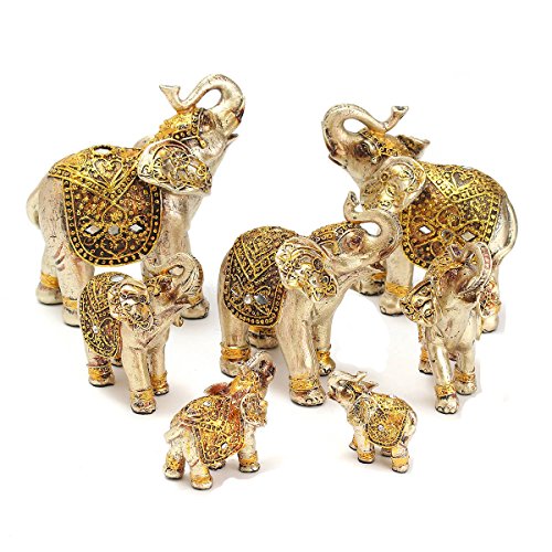 7 Tressen Kunstharz Mini Exotic Elefanten Ornaments Elefant Home Office Dekoration Deko Hardware von SGerste