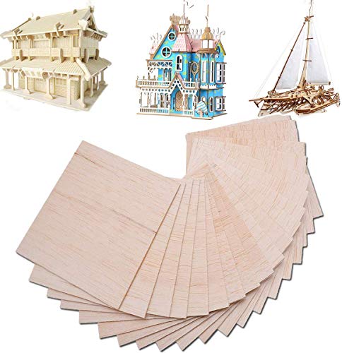 Balsaholzplatten, Holzplatten, Modellbau, Basteln, Modell, Holzplatte (200 mm x 100 mm x 1 mm), 10 Stück von SGerste