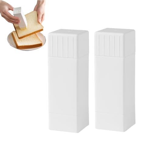 Butterstabspender mit Deckel, 2 x Butterdosenhalter im japanischen Stil, Butterstreuer, platzsparendes Design, Buttermühlenspender für Backformen, Waffeln von SGerste