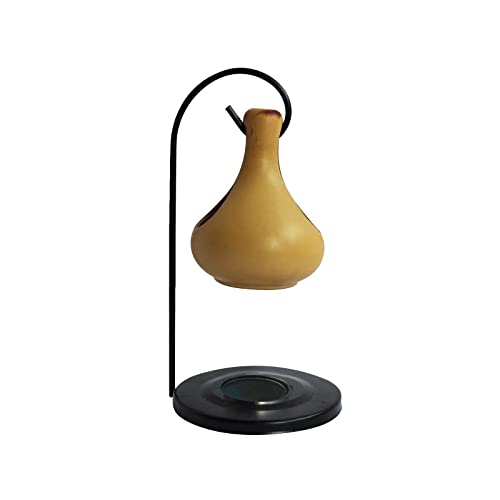 Keramik-Teelichthalter, Duftlampe für ätherische Öle, Duftkerzenhalter, Öl-Diffusor, Brenner für Bauernhaus, Meditation, Valentinstag (Dunkelgelb) von SGerste