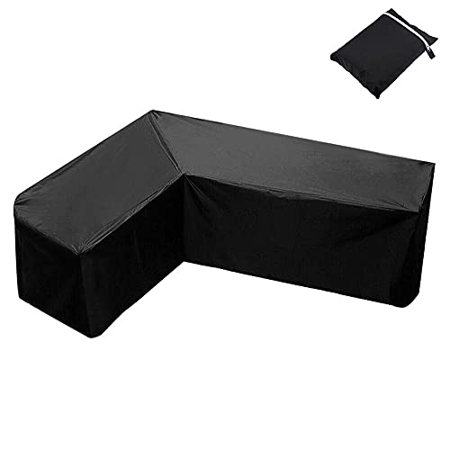 LForm Abdeckung Gartenmöbel Abdeckungen, Terrasse Wasserdicht Staubdicht UVSchutz Ecksofa Abdeckung mit Aufbewahrungstasche für Outdoor Terrasse Sofa Couch (215 x 215 x 87 cm + 155 x 95 x 68 cm) von SGerste