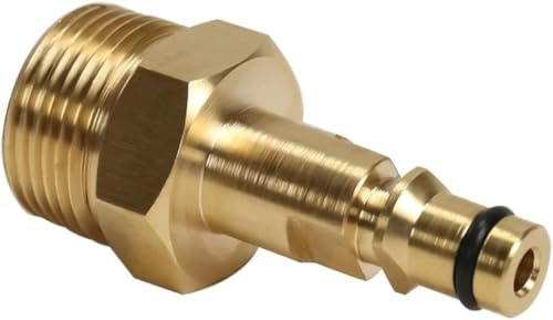 M22 Hochdruckreinigeranschluss, Schlauchadapter, Messing M22 Unterlegscheibenpistole, Schlauchkonvertierung (M22 14 mm Anschlussschlauchanschluss), Stecker auf Kärcher Schnellverbindungskupplung für von SGerste