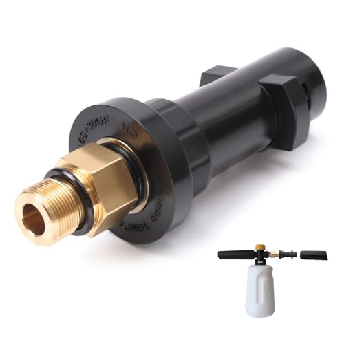 Messing Hochdruckreiniger Adapter, 1/4 Zoll Schaumkanone Anschluss Schneeschaumlanze Topfkopf Hochdruckreiniger Adapter Set Kompatibel mit Kärcher K Serie K2/K3/K4/K5/K6/K7 Auto Hochdruckreiniger von SGerste