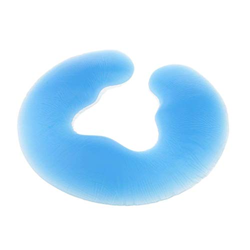 SGerste Silikon Spa Kissen Gel Gesichtsauflage Körper Rücken Massagetisch Bett Spa Beauty Massage Kissen Wiege – Blau 27,5 x 25 cm von SGerste