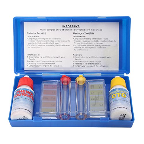 Tragbares pH- und Wasserqualitätstest-Set für Schwimmbad, Spa, Testanzeige mit Farbdiagramm von SGerste