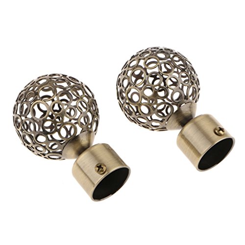 sgerste 2 Hohl Ball Fenster Gardinenstange Vorhängen Decor Draperie Pole Endstücken Head Top 28 mm innen Durchmesser # Bronze von SGerste