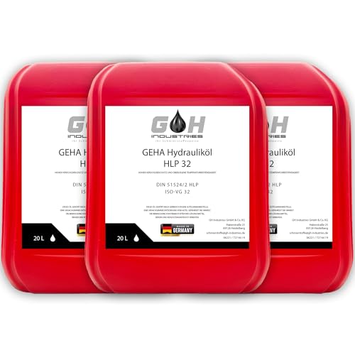 60 L Hydrauliköl HLP 32 ISO VG 32 nach DIN 51524/2 HM GEHA Kanister 3 St. mit 20 Liter von SGplusMH
