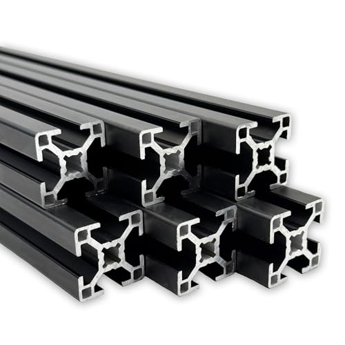 Aluprofil 30x30 mm | Nut 8 | 3 Stück mit 2 meter = 6 Meter| schwarz eloxiert E6/C35 | Aluminium Profil | Nutenprofil | Aluprofil | Alu Profil | Leicht | Montagesystem von SGplusMH