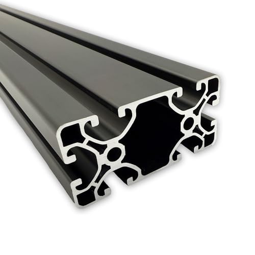 Aluprofil 40x80 mm | Nut 8 | Länge: 1100 mm = 110 cm | schwarz eloxiert | Aluminium Profil | Nutenprofil | Aluprofil | Alu Profil | Ultraleicht | Montagesystem von SGplusMH