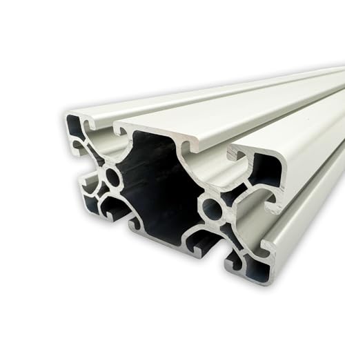 Aluprofil 40x80 mm | Nut 8 | Länge: 400 mm = 40 cm | eloxiert | Aluminium Profil | Nutenprofil | Aluprofil | Alu Profil | Ultraleicht | Montagesystem von SGplusMH