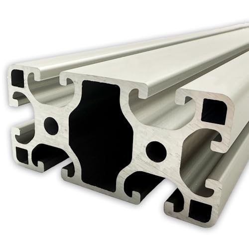 Aluprofil 40x80 mm | Nut 8 | Länge: 500 mm = 50 cm | eloxiert | Aluminium Profil | Nutenprofil | Aluprofil | Alu Profil | Leicht | Montagesystem von SGplusMH