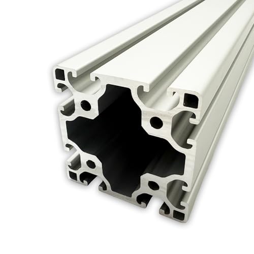 Aluprofil 80x80 mm | Nut 8 | Länge: 800 mm = 80 cm | eloxiert | Aluminium Profil | Nutenprofil | Aluprofil | Alu Profil | Leicht | Montagesystem von SGplusMH
