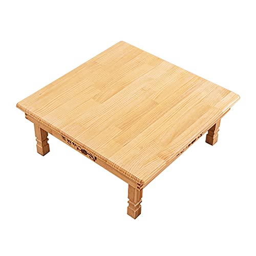 SH-tables Faltender Quadratischer Tisch, Koreanischer Massivholz-Esstisch / -Studie-Tisch/Couchtisch/Kang-Tisch, Für Tatami/Bay-Fenster/Tee-Haus (Size : 80cm) von SH-tables