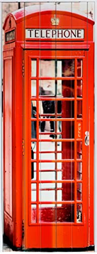 Falttür Schiebetür Tür mit Motiv Telefonzelle bunt farben Höhe 202 cm Einbaubreite bis 83 cm Doppelwandprofil Neu von h&s